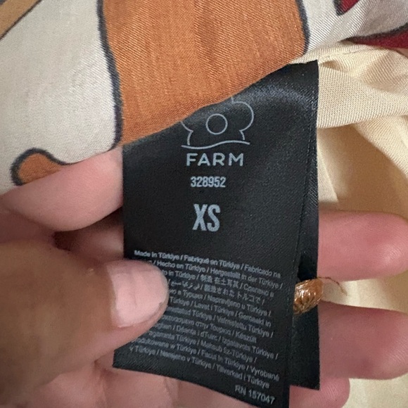 Farm Rio Ainika Cream Bohemian Tiles Midi Dress Size XS - Picture 8 of 9